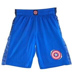 Avengers Captain America Boys Blue Athletic Shorts Size S (6/7)